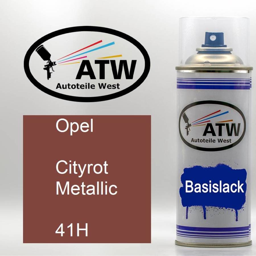 Opel, Cityrot Metallic, 41H: 400ml Sprühdose, von ATW Autoteile West.